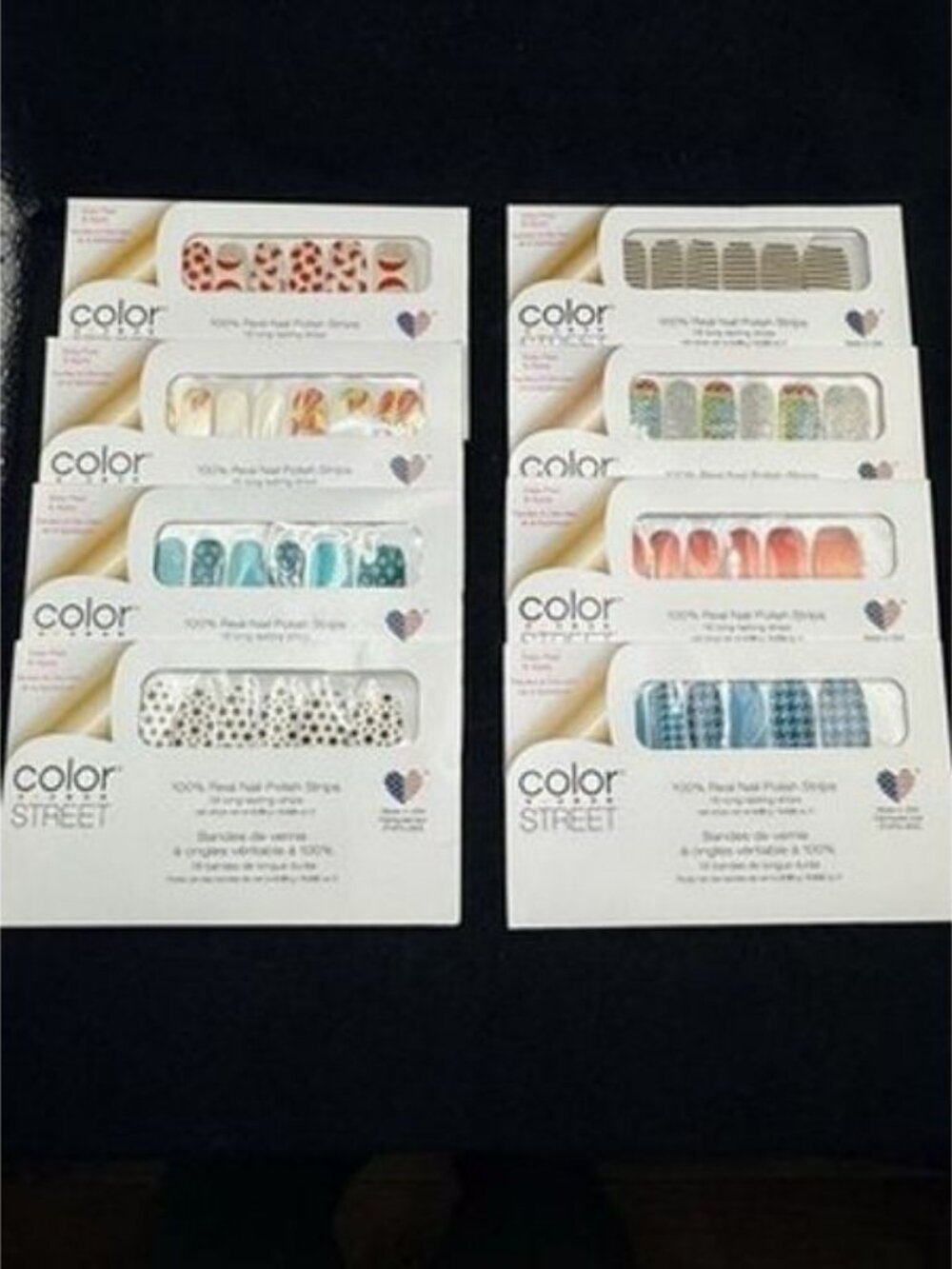 Color Street Nail Strips Lot of 8 Sets Rare/Retired Strips Glitter Shimmer More